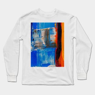 red blue abstract design Long Sleeve T-Shirt